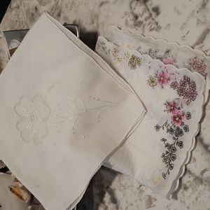 Vintage Ladies Handkerchiefs  (Qty 2)